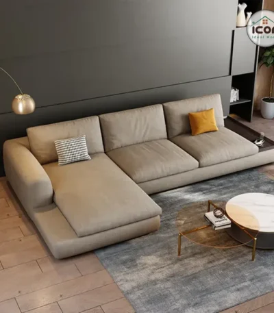 ركنة مودرن | خشب زان | قماش قطيفة |240×160سم | إسفنج كثافة 35