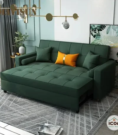 كنبة سرير مودرن خشب زان 200 سم - قماش هامر أو قطيفة - إسفنج سوفت