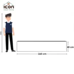 ⁦ترابيزة تلفزيون مودرن بطول 40×40×260 سم – تصميم عصري بخامات متعددة⁩ - الصورة ⁦3⁩