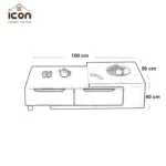 ⁦طقم ترابيزة تلفزيون + ترابيزة أنتريه مودرن – تصميم عصري بخامات متعددة⁩ - الصورة ⁦2⁩