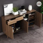 ⁦بوفيه مودرنخشبي + أسود 160 سم - خشب MDF عالي الجودة⁩ - الصورة ⁦4⁩