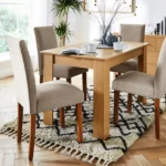 طقم سفرة "لمّة العيلة" – ترابيزة دائرية مودرن مع 4 كراسي زان