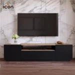 ⁦ترابيزة تلفزيون مودرن 180 سم – تصميم أنيق بخامات متعددة⁩ - الصورة ⁦2⁩