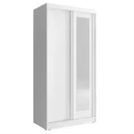 ⁦دولاب جرار مودرن 2 ضلفة أبيض بمرايا ام دي اف - 180×100×50 سم⁩ - الصورة ⁦4⁩