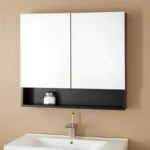 منظم حمام بمرايا ميلامين ام دي اف  70×70×12 سم