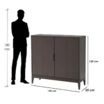 ⁦جزامة 120x35x120 سم - بني⁩ - الصورة ⁦2⁩