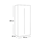 ⁦جزامة ام دى اف 10 أرفف أبيض و بيج - 200×80×30 سم⁩ - الصورة ⁦2⁩