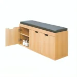 جزامة خشب كونتر رفين أسود و بيج - 35×50×120 سم