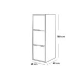 ⁦جزامة ام دي اف ابيض وبيج 180×60×40 سم⁩ - الصورة ⁦2⁩