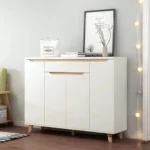 جزامة خشب ام دي اف 3 ارفف أبيض - 40×110×140 سم