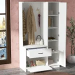 جزامة خشب ام دي اف 4 ارفف - أبيض