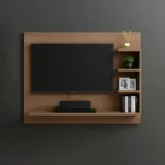 وحدة تلفزيون حائط أرفف أفقي و رأسي | ام دي اف| بني | 140×120×30 سم
