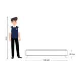 ⁦وحدة تلفزيون حائط 3أدراج | ام دي اف | أبيض و بيج | 160×35×35 سم⁩ - الصورة ⁦2⁩