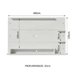 ⁦وحدة تلفزيون حائط أرفف و أدراج | ام دي اف | 180×135×40 سم⁩ - الصورة ⁦2⁩